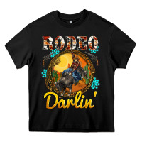 Black western rodeo darlin' sunset sunflowers weapon Heavy Core Tee - BarkalooDesign