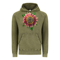 Vintage Olive crimson blaze sunflower Vintage Hoodie - LillyAllenDesigns