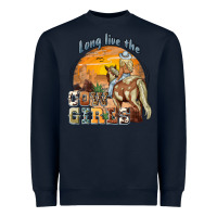 Navy long live the cowgirls Heavyweight Sweatshirt - NancyCooperArtShop