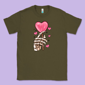 Skeleton Hand With Sugar Valentines Day Classic Tee Designed By Maliassmallbusiness