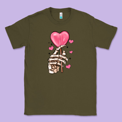 Skeleton Hand With Sugar Valentines Day Classic Tee Designed By Maliassmallbusiness