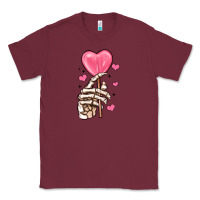 Burgundy skeleton hand with sugar valentines day Classic Tee - MaliasSmallBusiness
