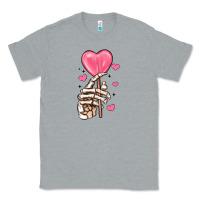 Heather Grey skeleton hand with sugar valentines day Classic Tee - MaliasSmallBusiness