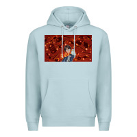 Blue Mist wizard boy and owl Premium Hoodie - TumblerDesignByShophia
