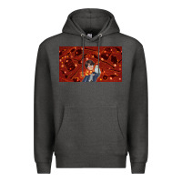 Charcoal Heather wizard boy and owl Premium Hoodie - TumblerDesignByShophia