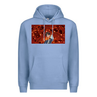 Colony Blue wizard boy and owl Premium Hoodie - TumblerDesignByShophia