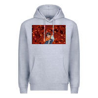 Heather Grey wizard boy and owl Premium Hoodie - TumblerDesignByShophia