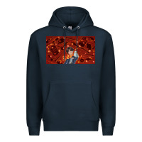 Navy wizard boy and owl Premium Hoodie - TumblerDesignByShophia