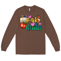 Chestnut pre k school pencil dude Long Sleeve Tee - NancyCooperArtShop