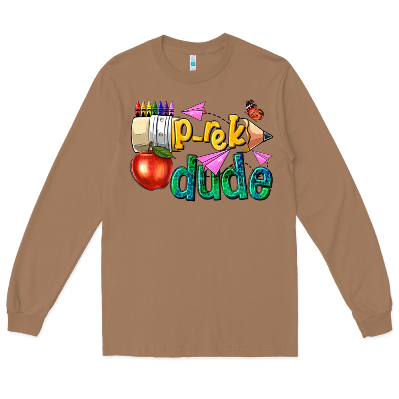 Pre K School Pencil Dude Long Sleeve Tee by NancyCooperArtShop | Teevron