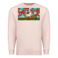 Pale Pink cute chicken Premium Sweatshirt - TumblerDesignByShophia