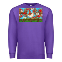 Purple cute chicken Premium Sweatshirt - TumblerDesignByShophia