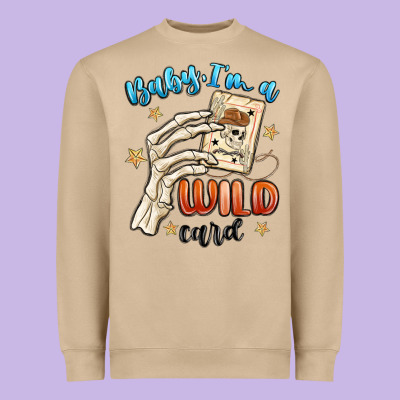 Baby Im A Wild Card Heavyweight Sweatshirt Designed By Maliassmallbusiness
