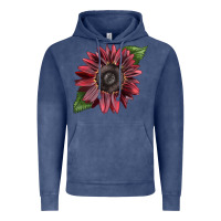 Vintage Denim chocolate sunflower Vintage Hoodie - LillyAllenDesigns