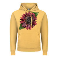 Vintage Mustard chocolate sunflower Vintage Hoodie - LillyAllenDesigns