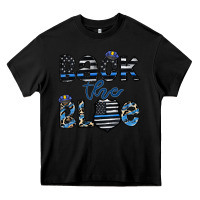 Black back the blue1 Heavy Core Tee - CowhideDigitalArt