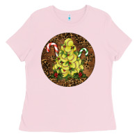 Bubblegum Pink Softball Leopard  Christmas Ladies Tee - RanaPortraitStore