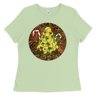 Matcha Softball Leopard  Christmas Ladies Tee - RanaPortraitStore