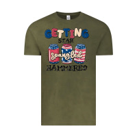 Vintage Olive getting star spangled hammered Vintage Tee - MaliasSmallBusiness