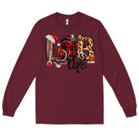 Burgundy lab life christmas Long Sleeve Tee - MaliasSmallBusiness