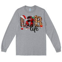 Heather Grey lab life christmas Long Sleeve Tee - MaliasSmallBusiness