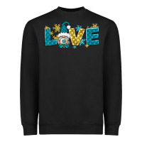 Black love winter gnome Heavyweight Sweatshirt - NancyCooperArtShop
