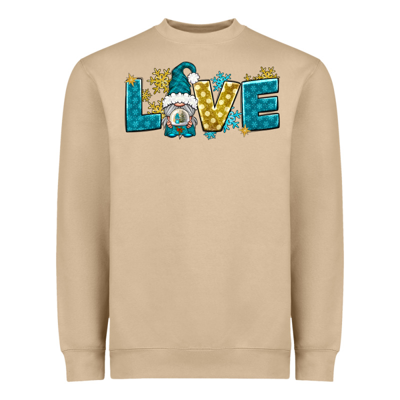 Love Winter Gnome Heavyweight Sweatshirt by NancyCooperArtShop | Teevron