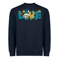 Navy love winter gnome Heavyweight Sweatshirt - NancyCooperArtShop
