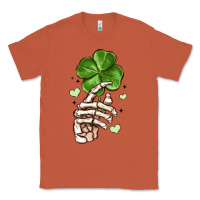 Copper skeleton hand with shamrock st patrick s day Classic Tee - MaliasSmallBusiness