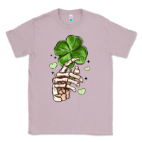 Lilac skeleton hand with shamrock st patrick s day Classic Tee - MaliasSmallBusiness