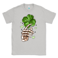 Moon Dust skeleton hand with shamrock st patrick s day Classic Tee - MaliasSmallBusiness