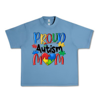 Pebble Blue proud autism mom Urban Heavy Tee - MaliasSmallBusiness