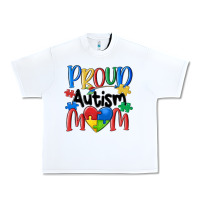 White proud autism mom Urban Heavy Tee - MaliasSmallBusiness