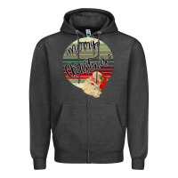 Charcoal Heather Merry Christmas Vintage Retro Zipper Hoodie - Bettercallsaul