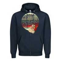 Navy Merry Christmas Vintage Retro Zipper Hoodie - Bettercallsaul