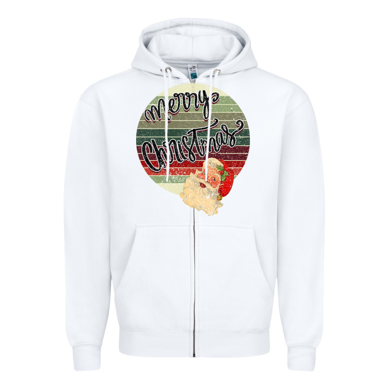 Merry Christmas Vintage Retro Zipper Hoodie by Bettercallsaul | Teevron