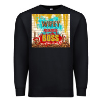 Black wifey mama boss Premium Sweatshirt - TumblerDesignByShophia
