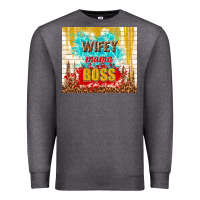 Charcoal Heather wifey mama boss Premium Sweatshirt - TumblerDesignByShophia