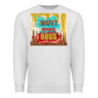 Oatmeal Heather wifey mama boss Premium Sweatshirt - TumblerDesignByShophia