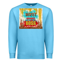 Ocean Blue wifey mama boss Premium Sweatshirt - TumblerDesignByShophia