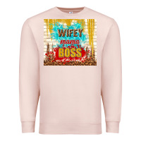 Pale Pink wifey mama boss Premium Sweatshirt - TumblerDesignByShophia