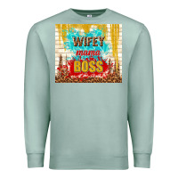Seafoam wifey mama boss Premium Sweatshirt - TumblerDesignByShophia