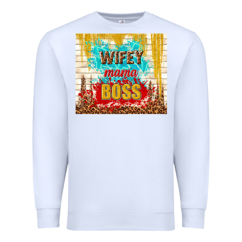 Wifey Mama Boss Premium Sweatshirt by TumblerDesignByShophia | Teevron