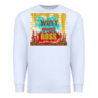 White wifey mama boss Premium Sweatshirt - TumblerDesignByShophia