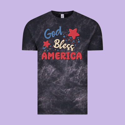 God Bless America Vintage Tee Designed By Maliassmallbusiness