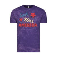 Cloud Purple god bless america Vintage Tee - MaliasSmallBusiness