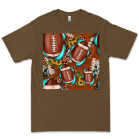 Cacao football leopard gemstone sunflower seamless pattern Premium Tee - JahusDesignShop