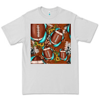 Dove Grey football leopard gemstone sunflower seamless pattern Premium Tee - JahusDesignShop