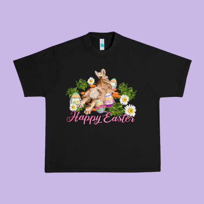 Easter Bunny With Carrots And Daisy Urban Heavy Tee Designed By Adodesignshop