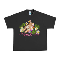 Pigment Black easter bunny with carrots and daisy Urban Heavy Tee - AdoDesignShop